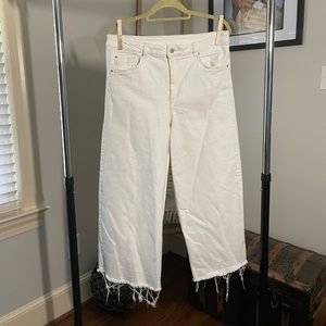 H&M white high waisted culotte